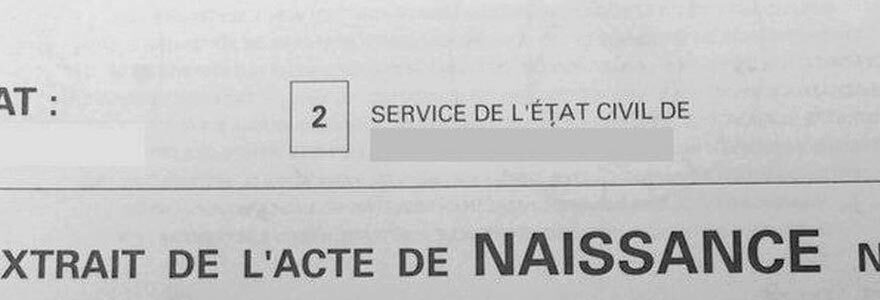 Acte de naissance